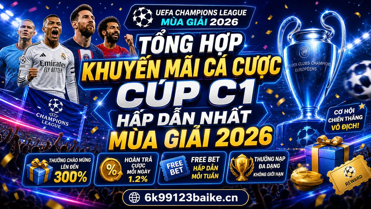 Tổng hợp khuyến mãi cá cược Cúp C1 hấp dẫn nhất mùa giải 2026